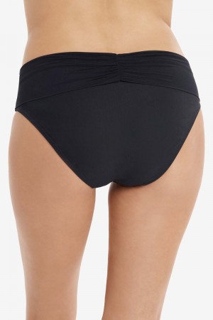 Women's Black Amoressa Gimlet Folded Waist Pant Swim Bottom - Miraclesuit USA | LS590889Y6
