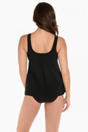 Women's Black Network Mariella Tankini Tops - Miraclesuit USA | FR395539Q1