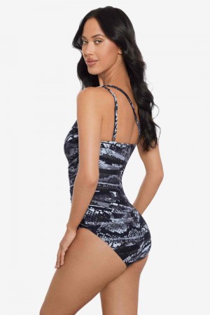 Women's Black / Grey Zaatar Charlize One Piece - Miraclesuit USA | CW617911H0