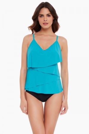 Women's Dark Turquoise Chloe Tankini Tops - Miraclesuit USA | HM458065L8