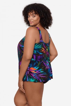 Women's Multicolor Plus Size Palma Paradiso Ursula Tankini Tops - Miraclesuit USA | UF846214K4