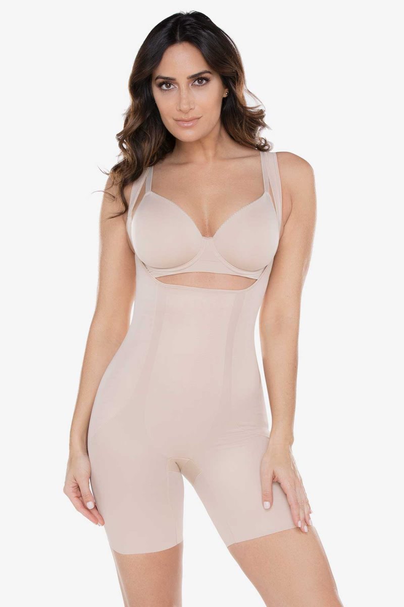 Women's Beige Torsette Thigh Slimmer Shapewear - Miraclesuit USA | ZK274367N5