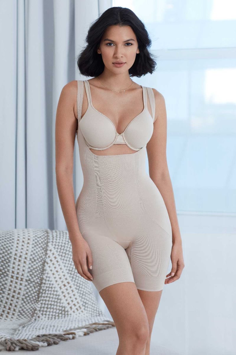 Women\'s Beige Torsette Thigh Slimmer Shapewear - Miraclesuit USA | ZK274367N5