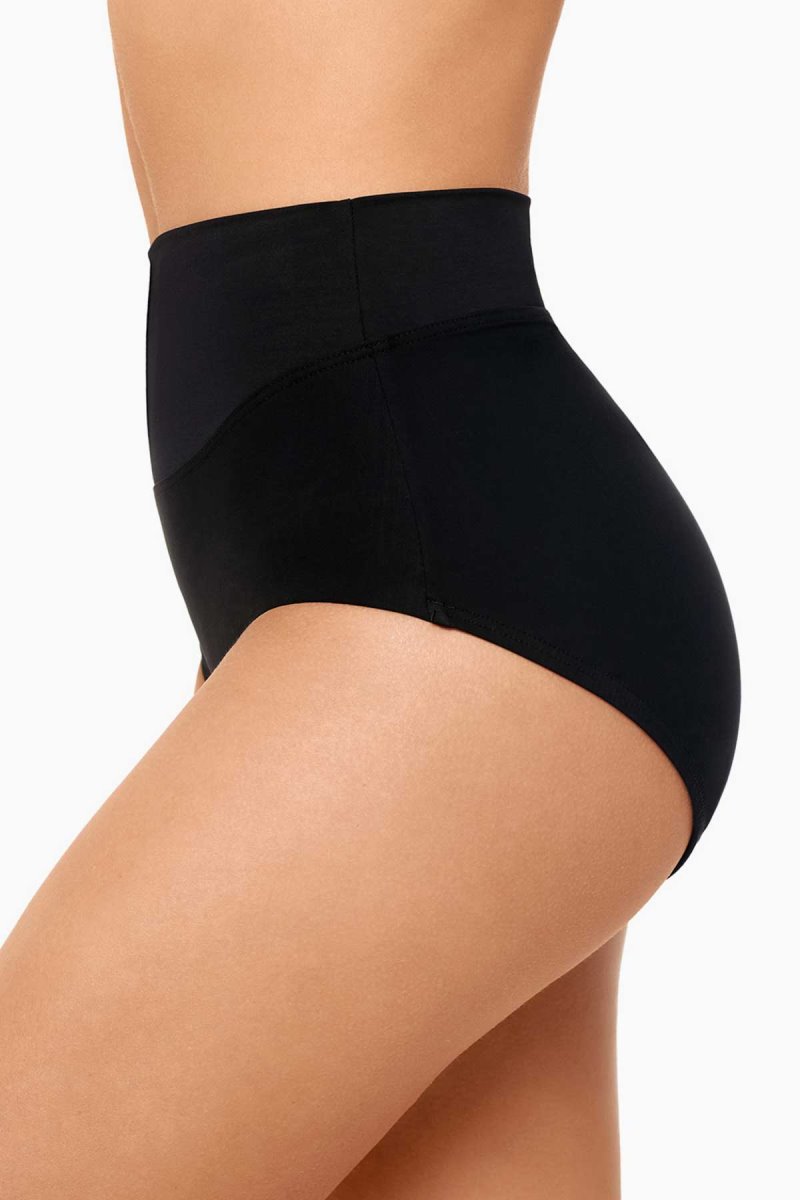 Women\'s Black Amoressa Martini High Waist Swim Bottom - Miraclesuit USA | UC461146E2