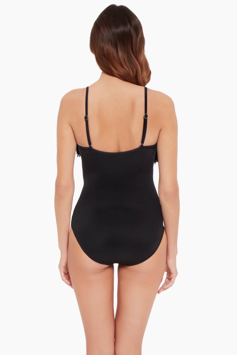 Women's Black Fringe Blaire One Piece - Miraclesuit USA | QG165326N6