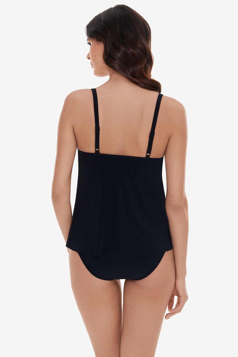 Women's Black Hoops Oriona Tankini Tops - Miraclesuit USA | GP649464Z0