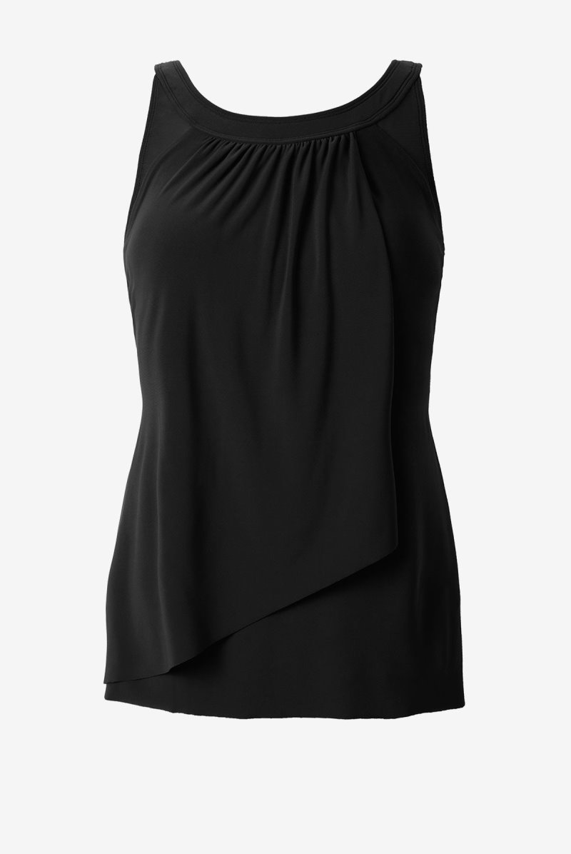 Women's Black Illusionists Ursula Underwire Tankini Tops - Miraclesuit USA | BN235683J4