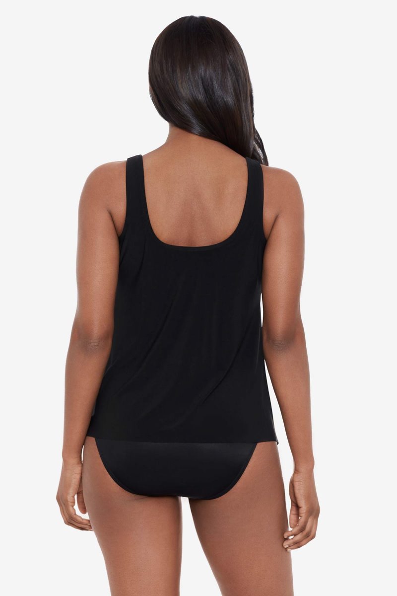 Women's Black Illusionists Ursula Underwire Tankini Tops - Miraclesuit USA | BN235683J4