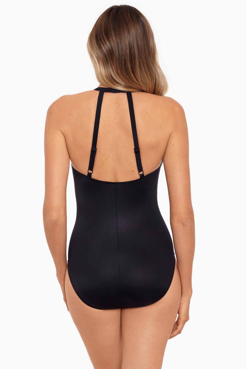 Women's Black Illusionists Wrapture One Piece - Miraclesuit USA | TE321032M0