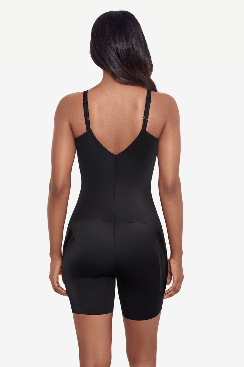 Women's Black Modern Miracle Thigh Slimmer Bodysuit Shapewear - Miraclesuit USA | SZ087708W5