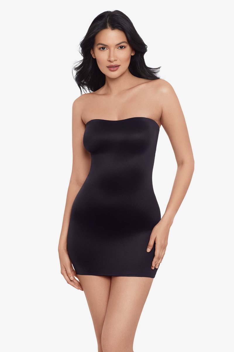 Women\'s Black Show Stopper Strapless Slip Shapewear - Miraclesuit USA | DN290399E7
