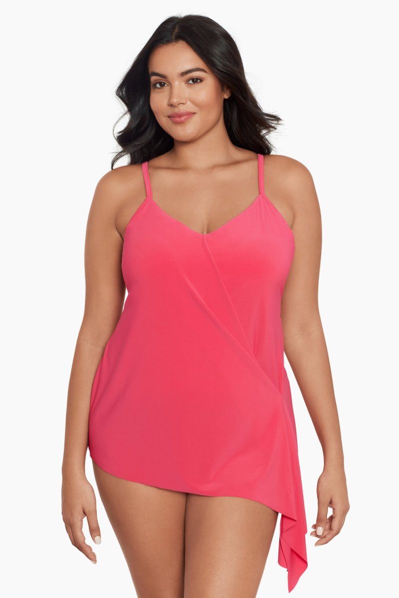 Women's Black Plus Size Alex Tankini Tops - Miraclesuit USA | YC888048A8