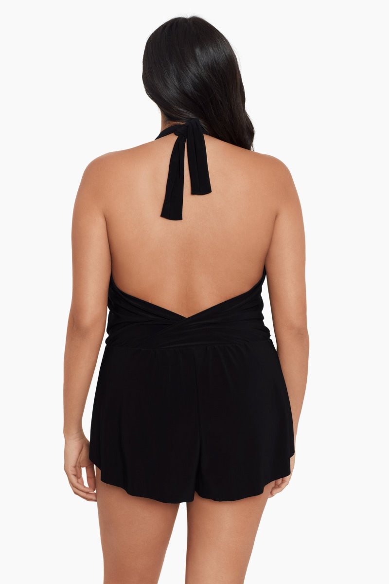 Women's Black Plus Size Bianca One Piece Romper - Miraclesuit USA | GQ528922X8