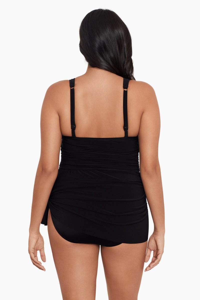 Women's Black Plus Size Celine Swim Dress - Miraclesuit USA | WC959025M0