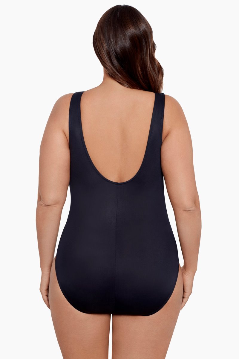 Women's Black Plus Size Illusionists Palma One Piece - Miraclesuit USA | DU139763D9
