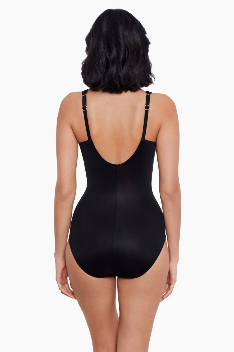 Women's Black Razzle Dazzle Siren One Piece - Miraclesuit USA | EK666786U2