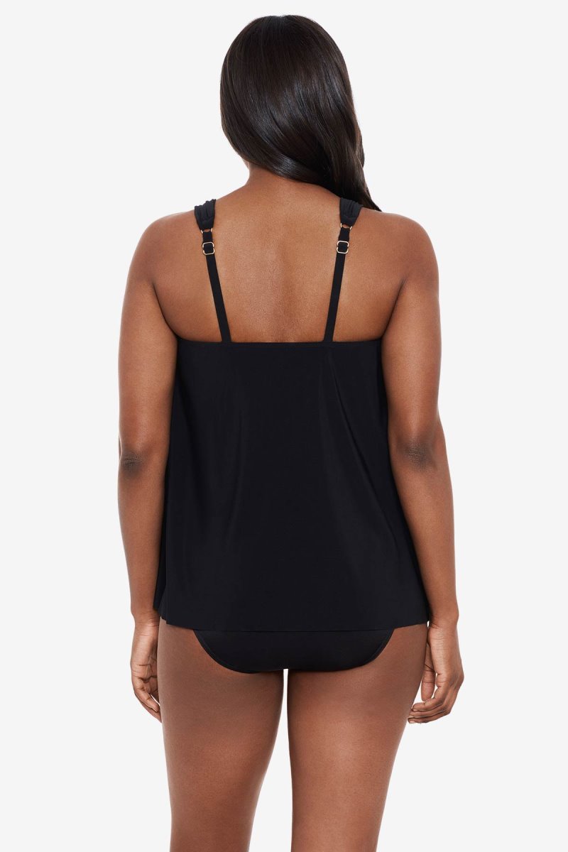Women's Black Razzle Dazzle Tankini Tops - Miraclesuit USA | BZ371707L5