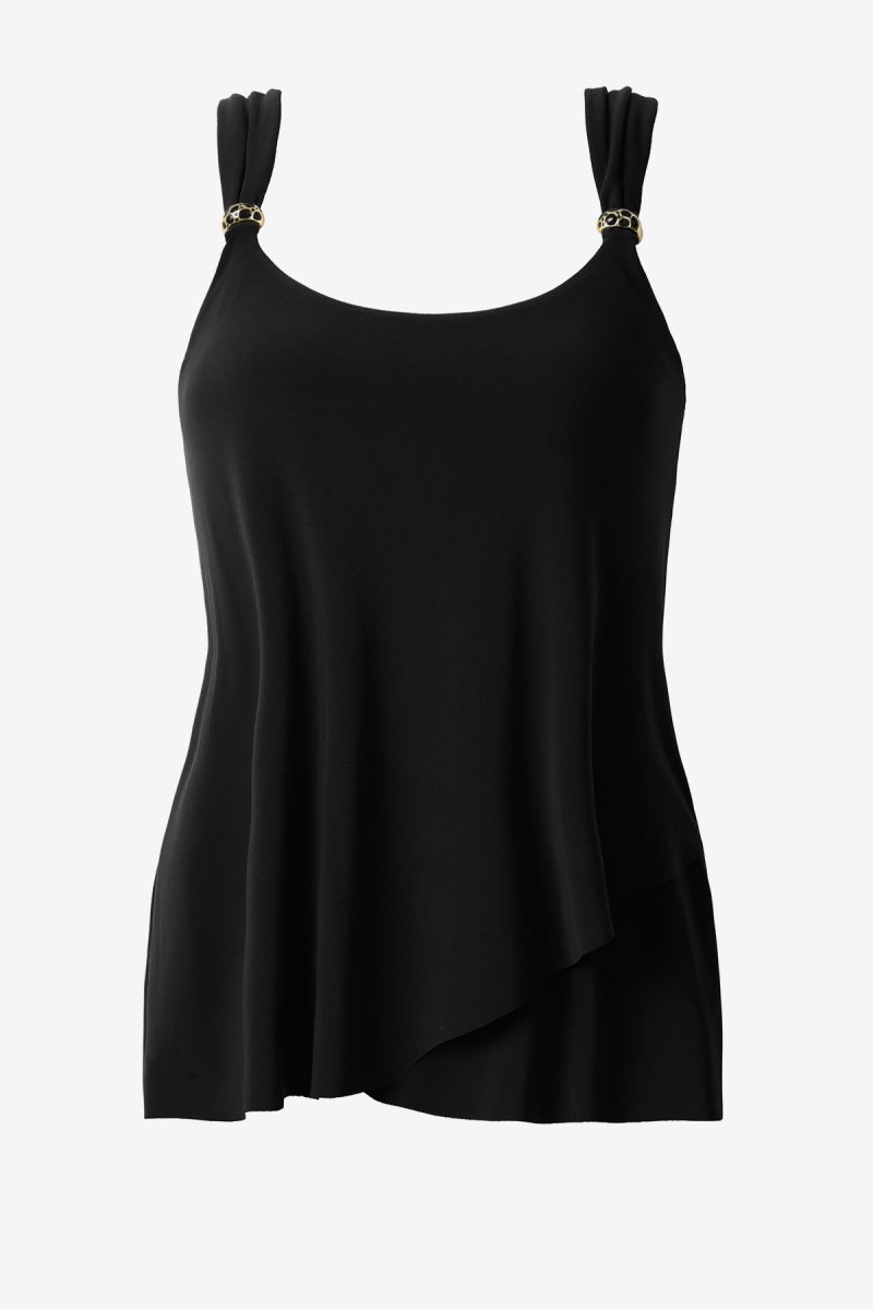 Women's Black Razzle Dazzle Tankini Tops - Miraclesuit USA | BZ371707L5