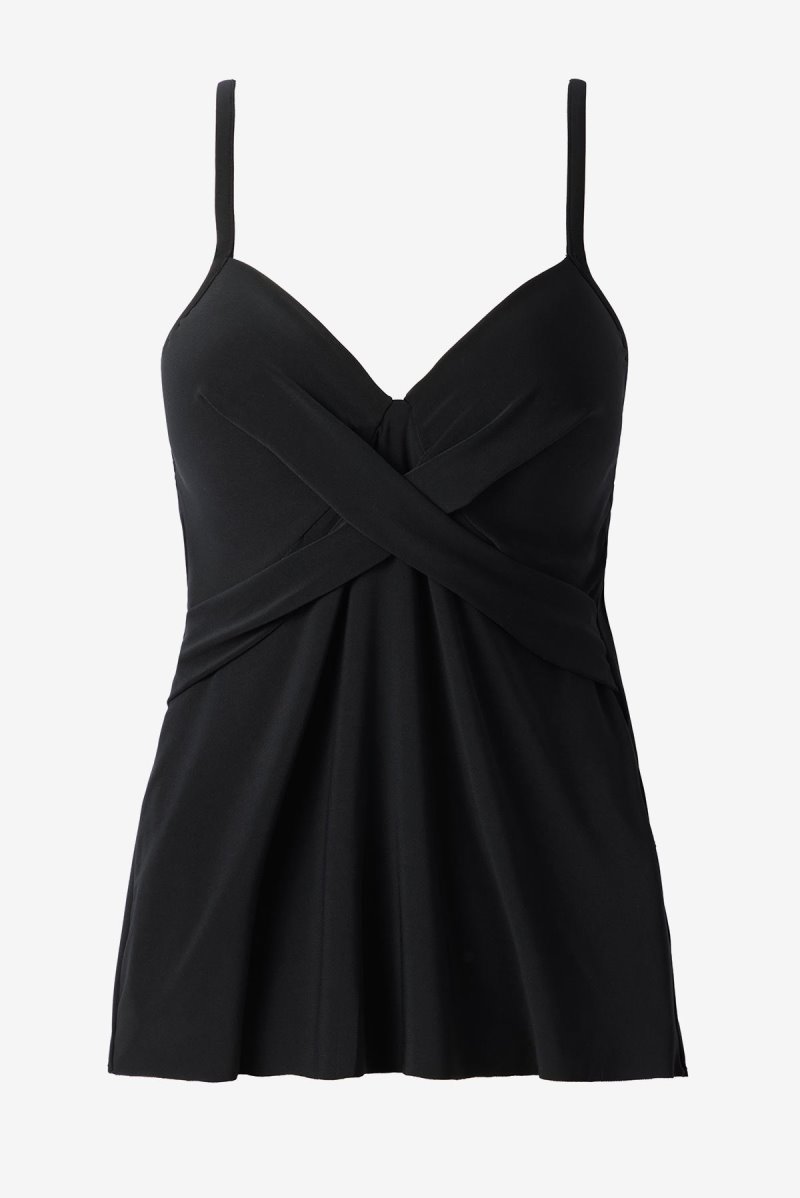 Women's Black Rock Solid Allura Tankini Tops - Miraclesuit USA | EB406580E8
