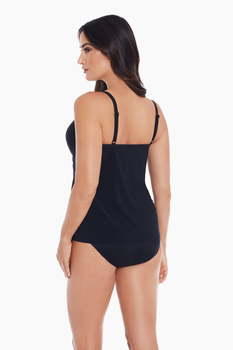 Women's Black Rock Solid Allura Tankini Tops - Miraclesuit USA | EB406580E8