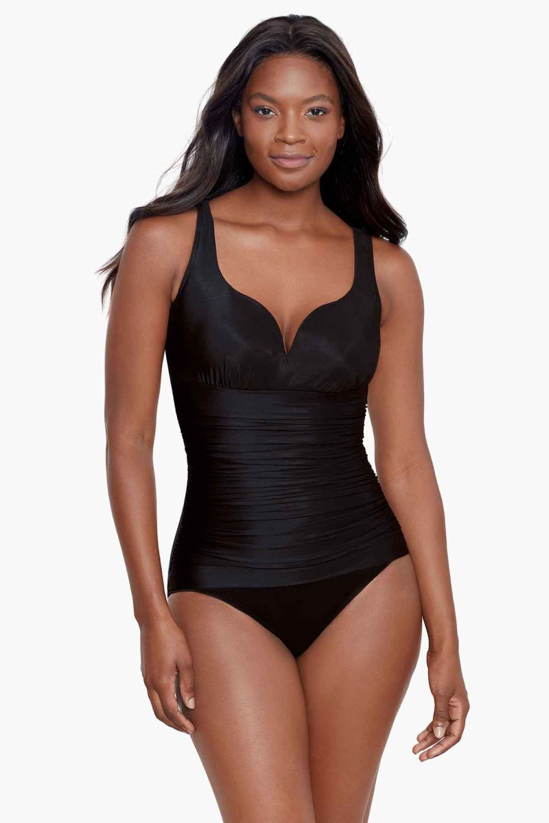 Women's Black Rock Solid Cherie One Piece - Miraclesuit USA | DA150355C9