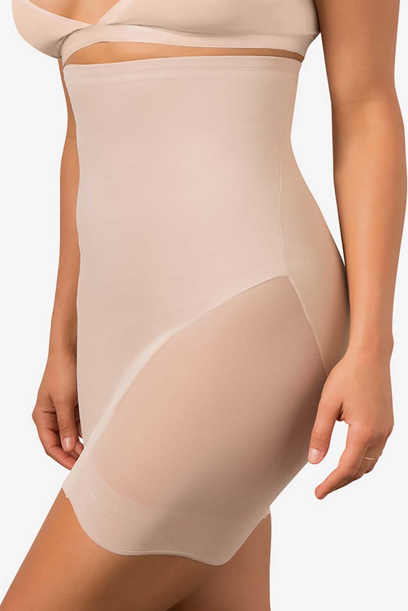 Women's Black Sexy Sheer Extra Firm Control High Waist Half Slip Shapewear - Miraclesuit USA | BL041354Z1
