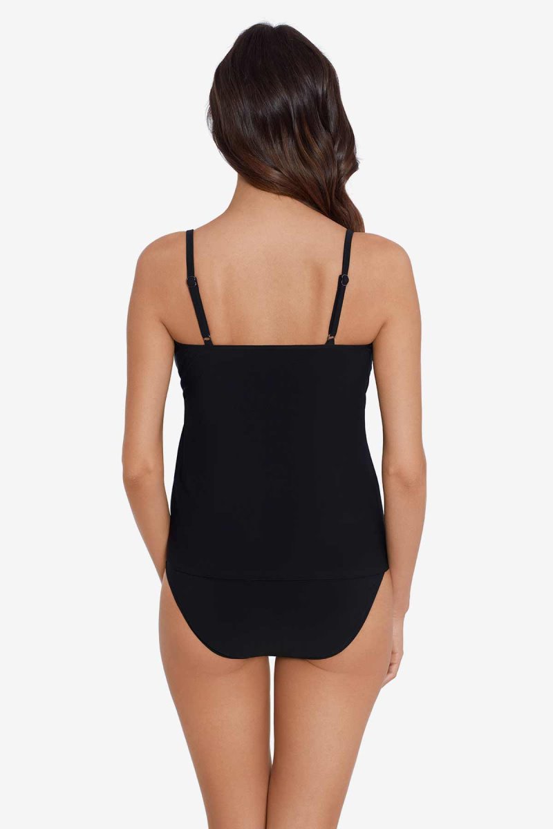 Women's Black Twister Carma Tankini Tops - Miraclesuit USA | XT207340A3