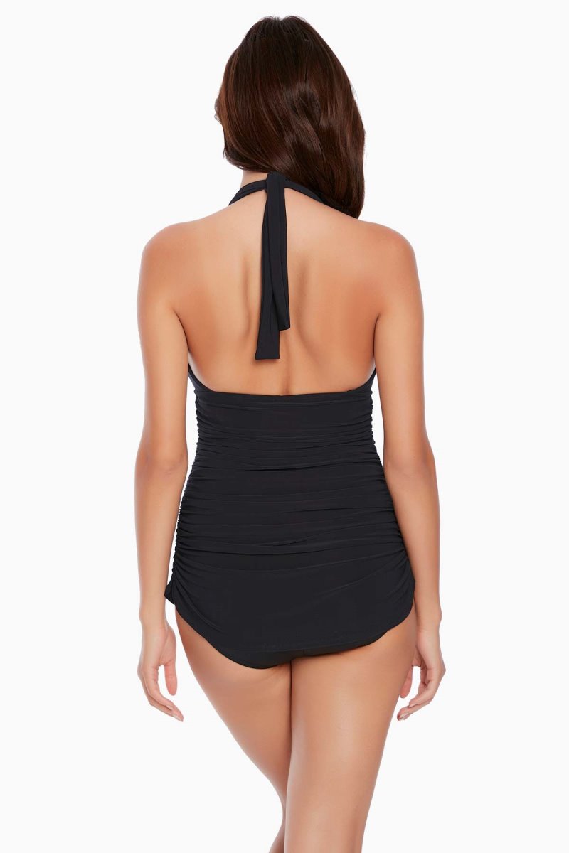 Women's Black Yvonne Swim Dress - Miraclesuit USA | KI123422L7