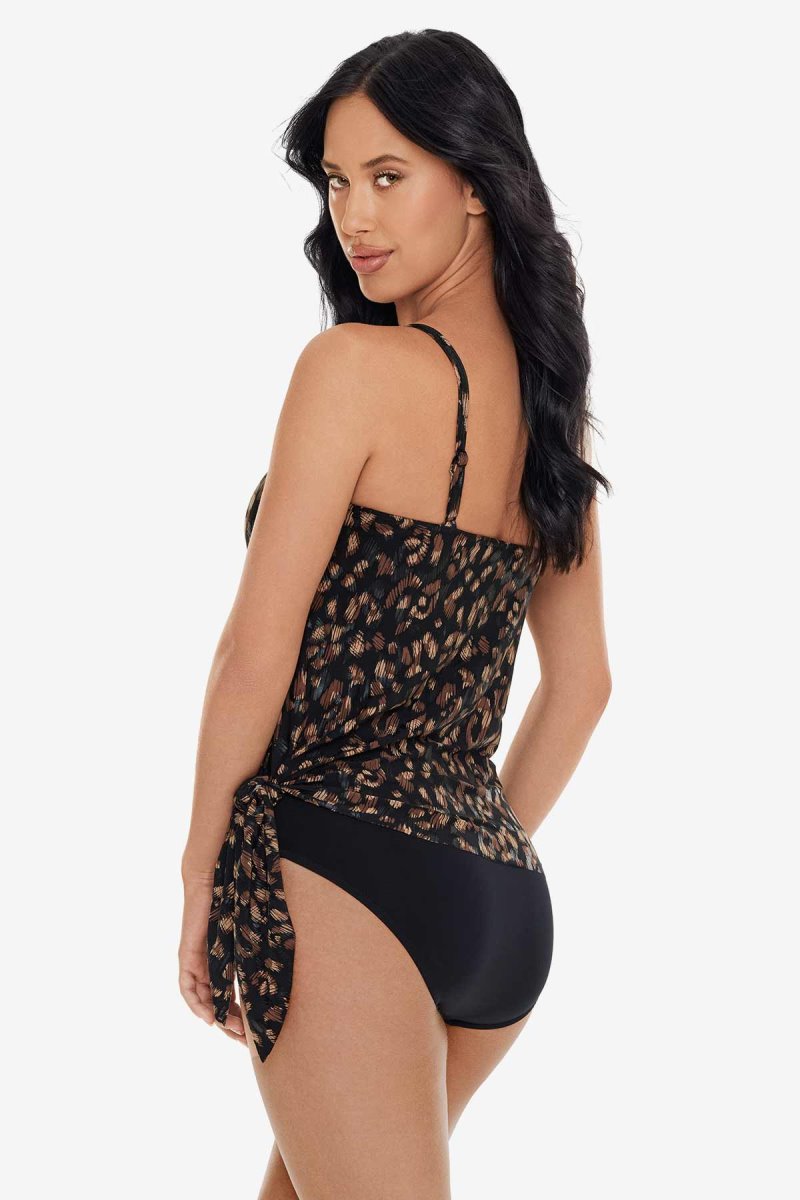 Women's Black / Brown La Paz Alex Tankini Tops - Miraclesuit USA | NT396819Z7