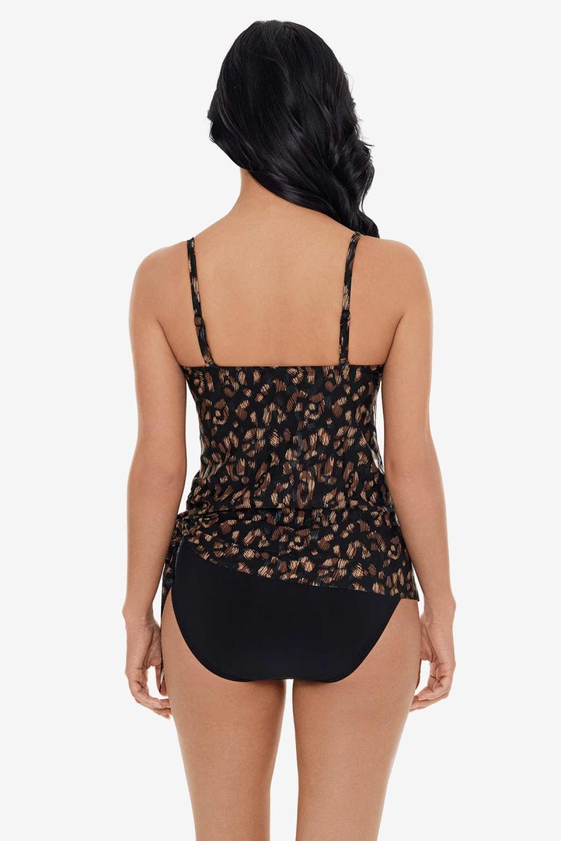 Women's Black / Brown La Paz Alex Tankini Tops - Miraclesuit USA | NT396819Z7