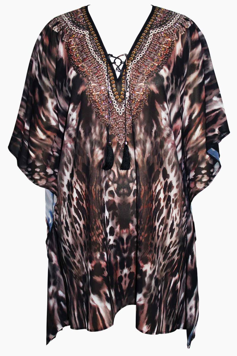 Women's Black / Brown Tempest Caftan Cover Ups - Miraclesuit USA | BV682238K4