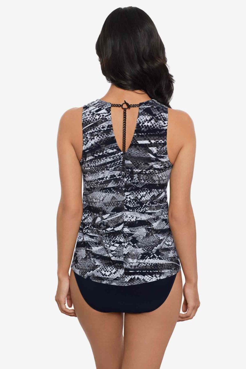 Women's Black / Grey Zaatar Chanae Tankini Tops - Miraclesuit USA | NT028162B7