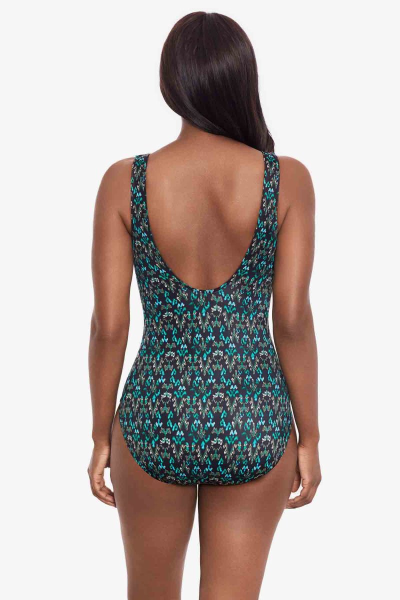 Women's Black / Multicolor Bijoux Criss Cross Escape One Piece - Miraclesuit USA | IX225852T1