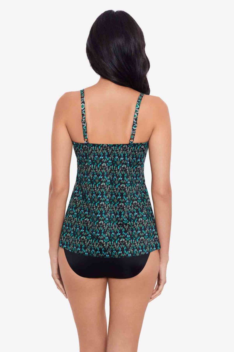Women's Black / Multicolor Bijoux Myrra Tankini Tops - Miraclesuit USA | QQ743624Q0