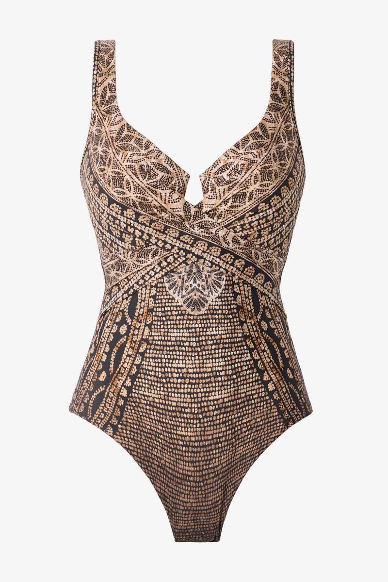 Women's Black / Multicolor Cappadocia Criss Cross Escape One Piece - Miraclesuit USA | CE546184L0