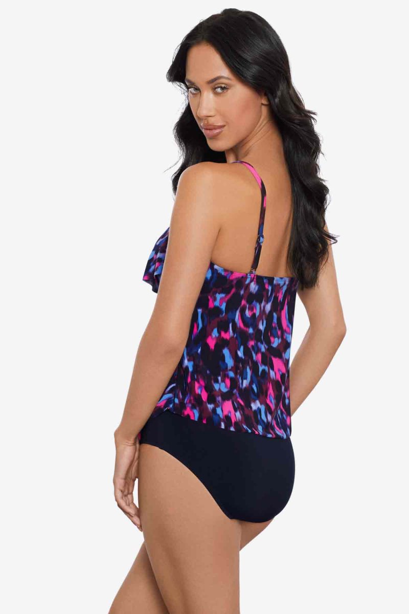 Women's Black / Multicolor Cherry Bomb Rita Tankini Tops - Miraclesuit USA | CN466526W3