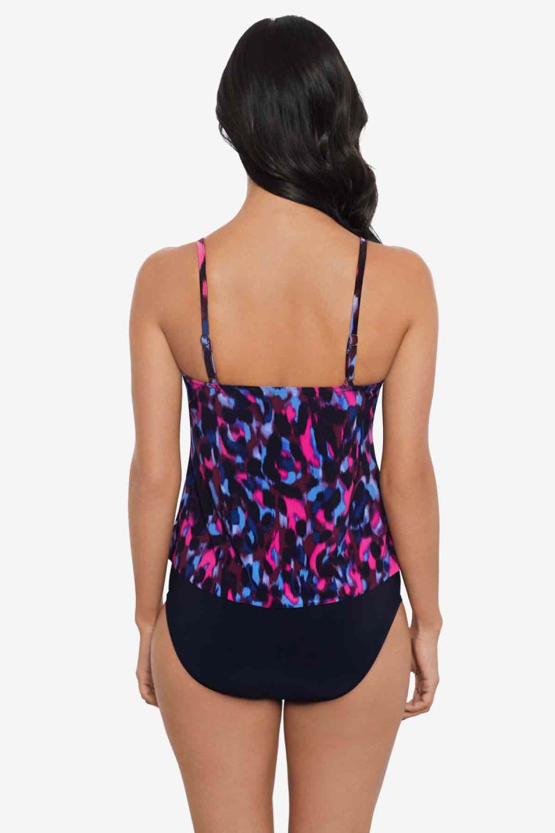Women's Black / Multicolor Cherry Bomb Rita Tankini Tops - Miraclesuit USA | CN466526W3
