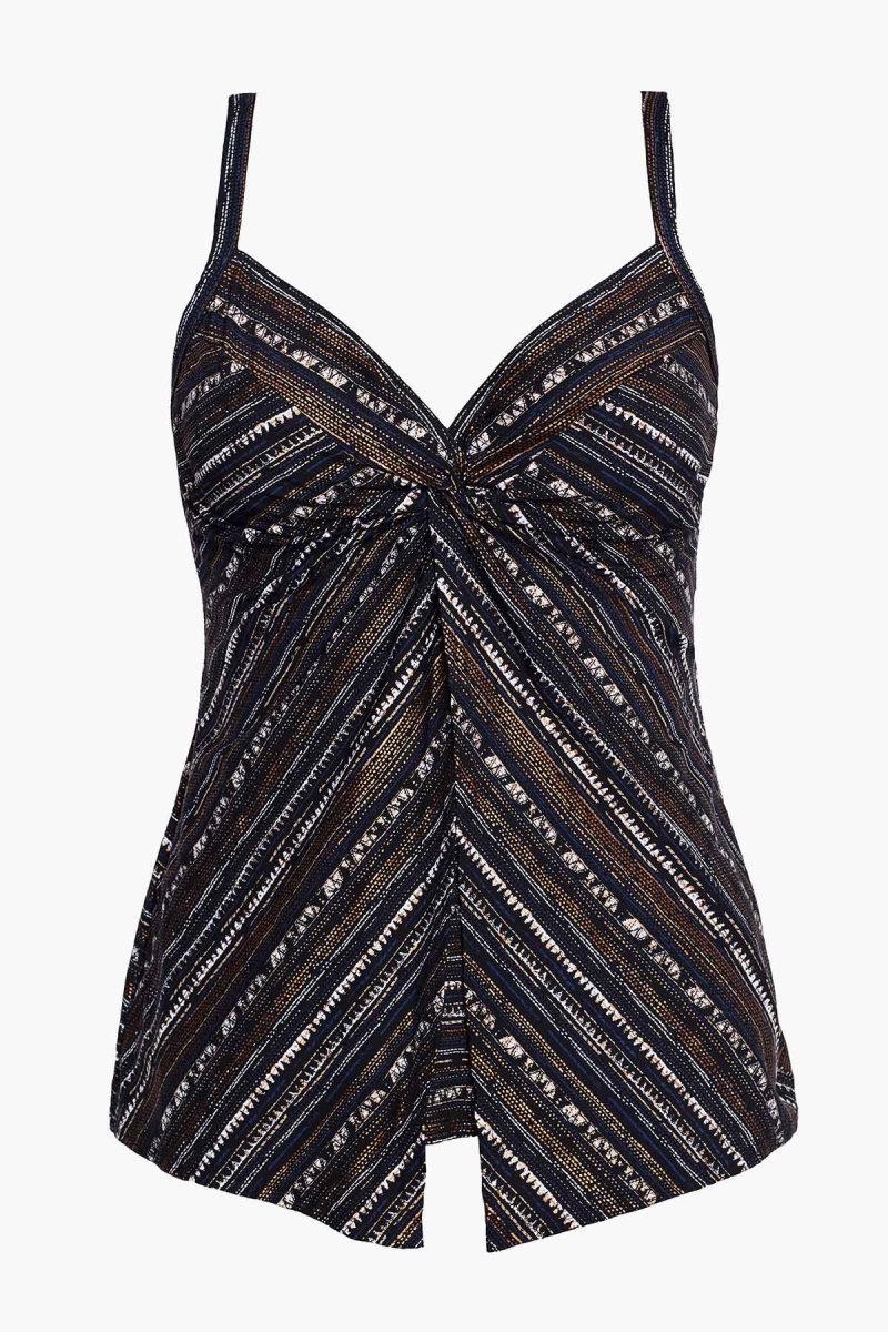 Women's Black / Multicolor Cypher Love Knot Tankini Tops - Miraclesuit USA | RP426082S6