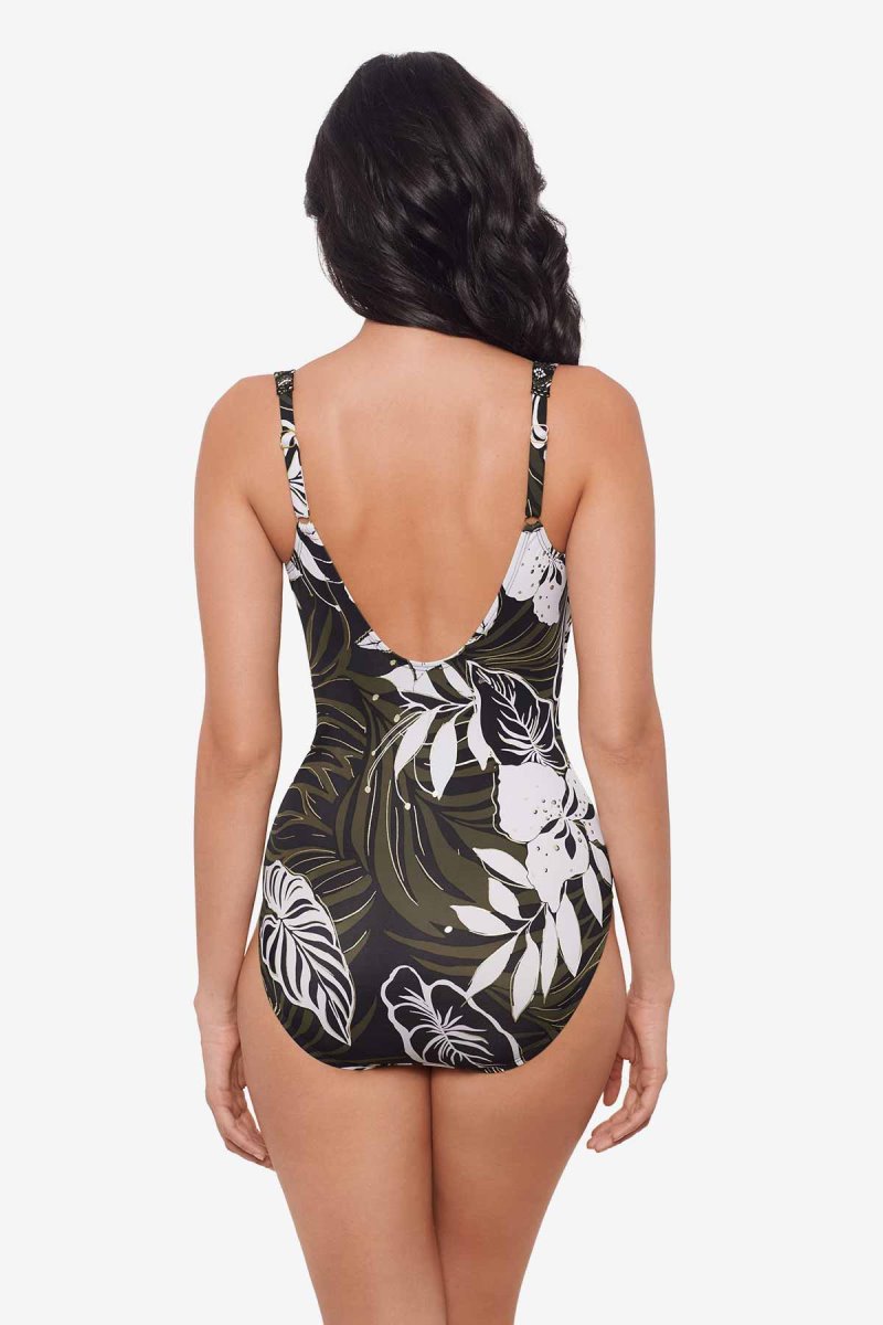 Women's Black / Multicolor Elle Dorado Sanibel DD Cup One Piece - Miraclesuit USA | OV945014X2