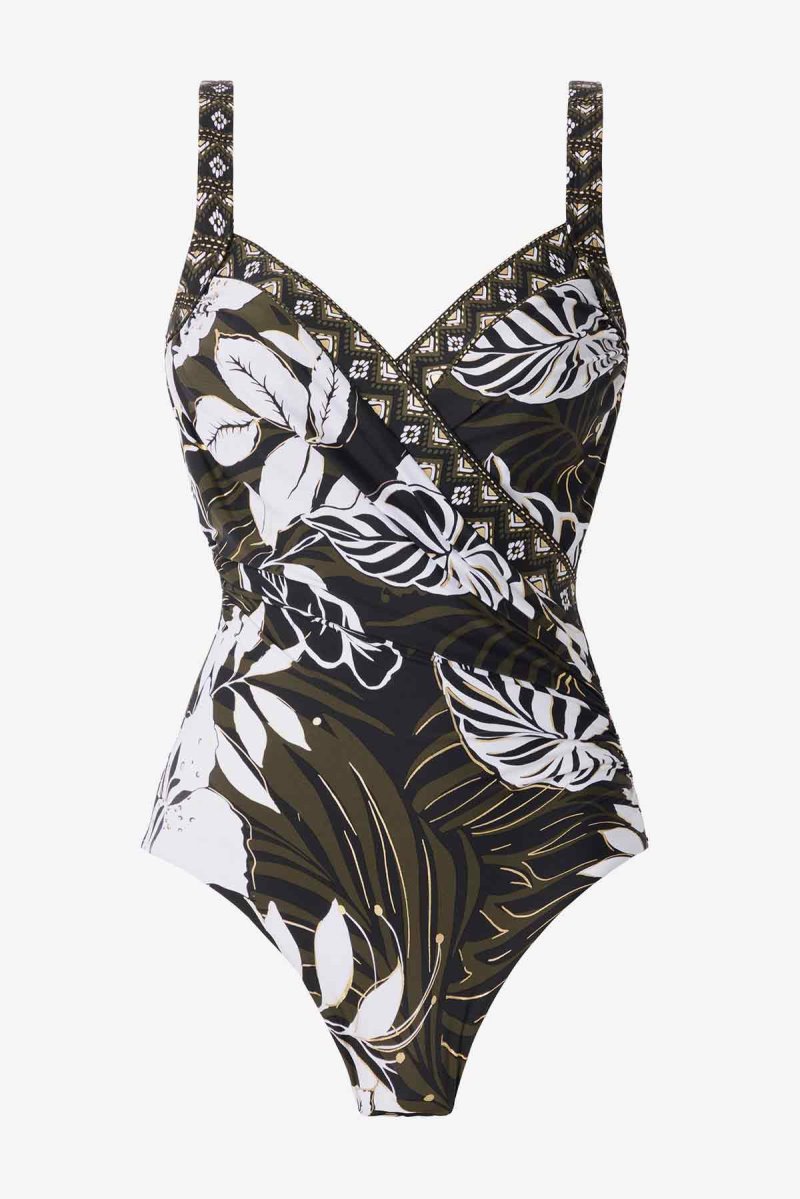 Women's Black / Multicolor Elle Dorado Sanibel DD Cup One Piece - Miraclesuit USA | OV945014X2