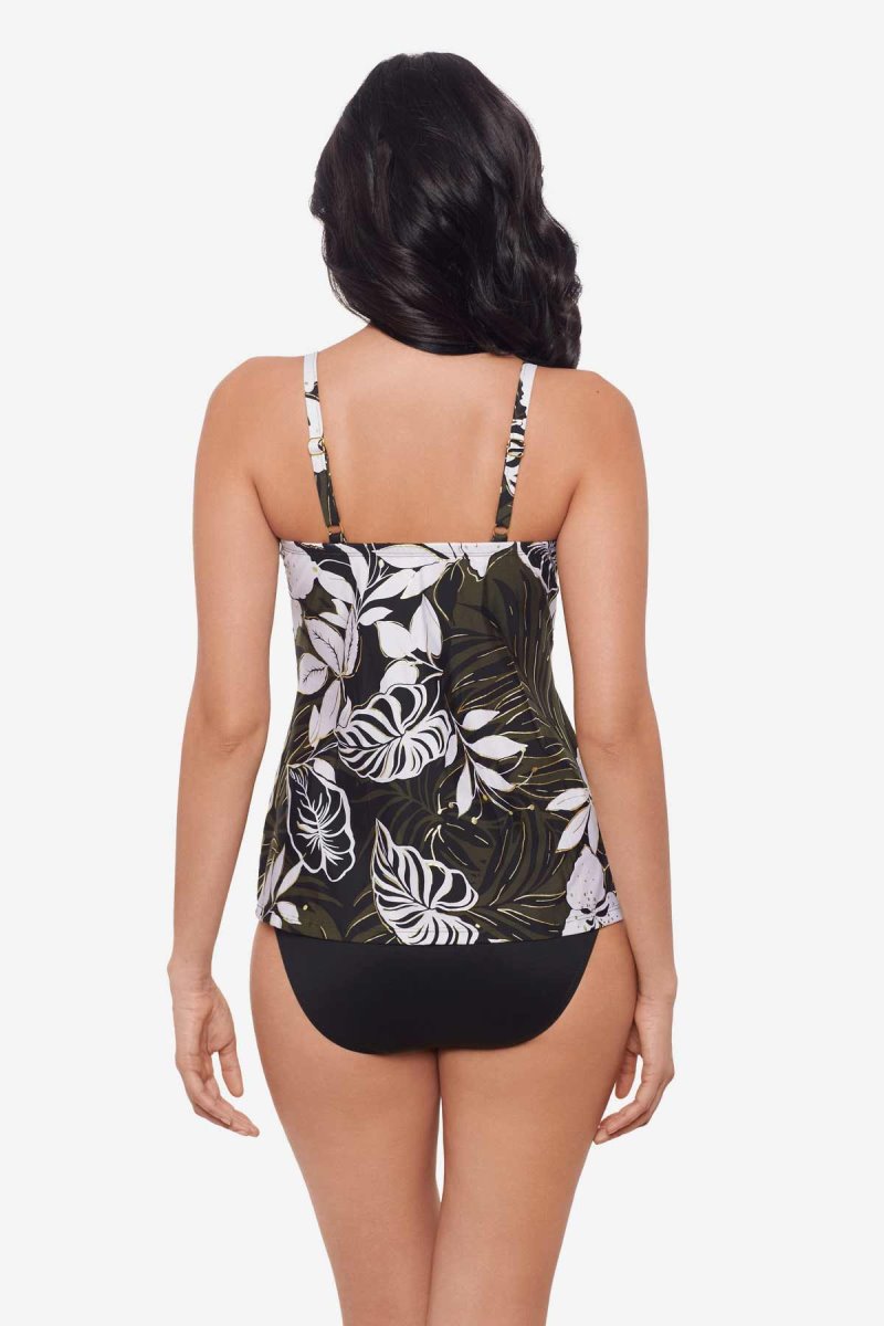 Women's Black / Multicolor Elle Dorado Love Knot Tankini Tops - Miraclesuit USA | VN199229O9