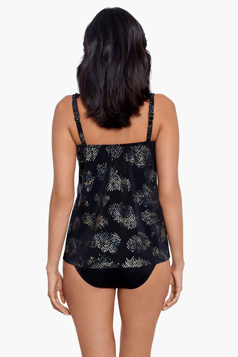 Women's Black / Multicolor Iridium Mirage Tankini Tops - Miraclesuit USA | HK583818J6