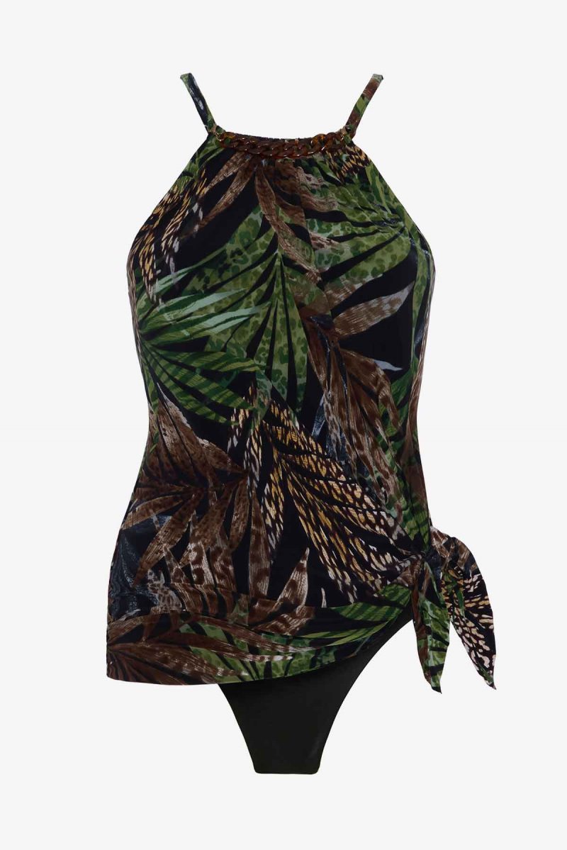 Women's Black / Multicolor Nighthawk Charlie One Piece - Miraclesuit USA | DU273447S2