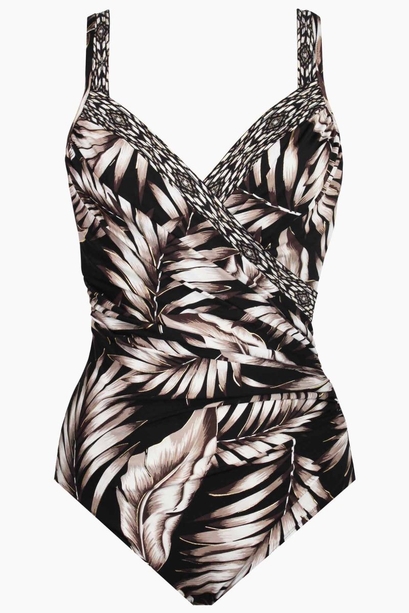 Women's Black / Multicolor Oasis Colorblock Seraphina One Piece - Miraclesuit USA | GS770517Y5