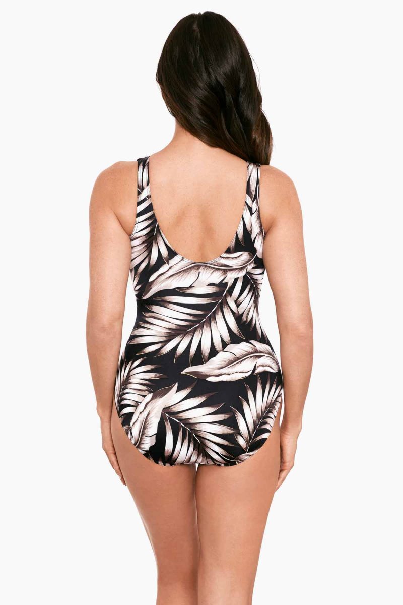 Women's Black / Multicolor Oasis Colorblock Its A Wrap One Piece - Miraclesuit USA | PO640504V8