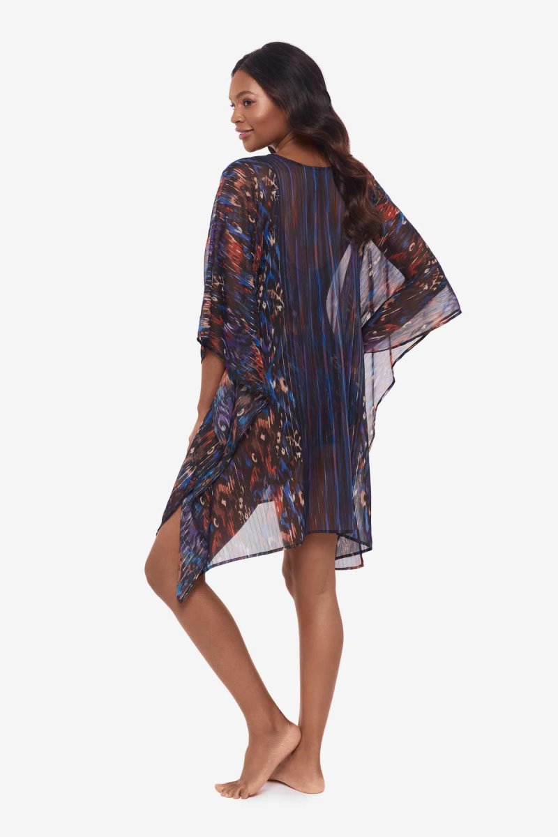 Women's Black / Multicolor Tapiz Caftan Cover Ups - Miraclesuit USA | QE967896X1