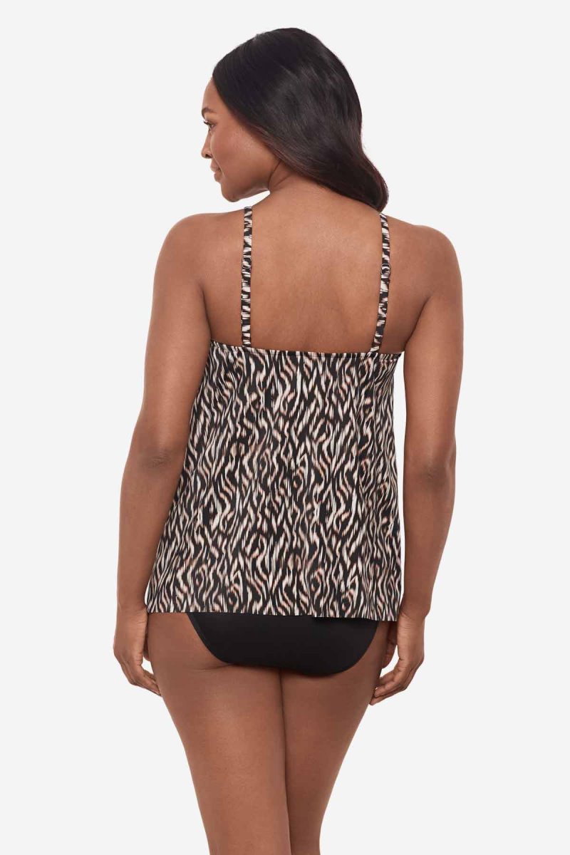 Women's Black / Multicolor Topkapi Peephole Tankini Tops - Miraclesuit USA | EJ562906F2