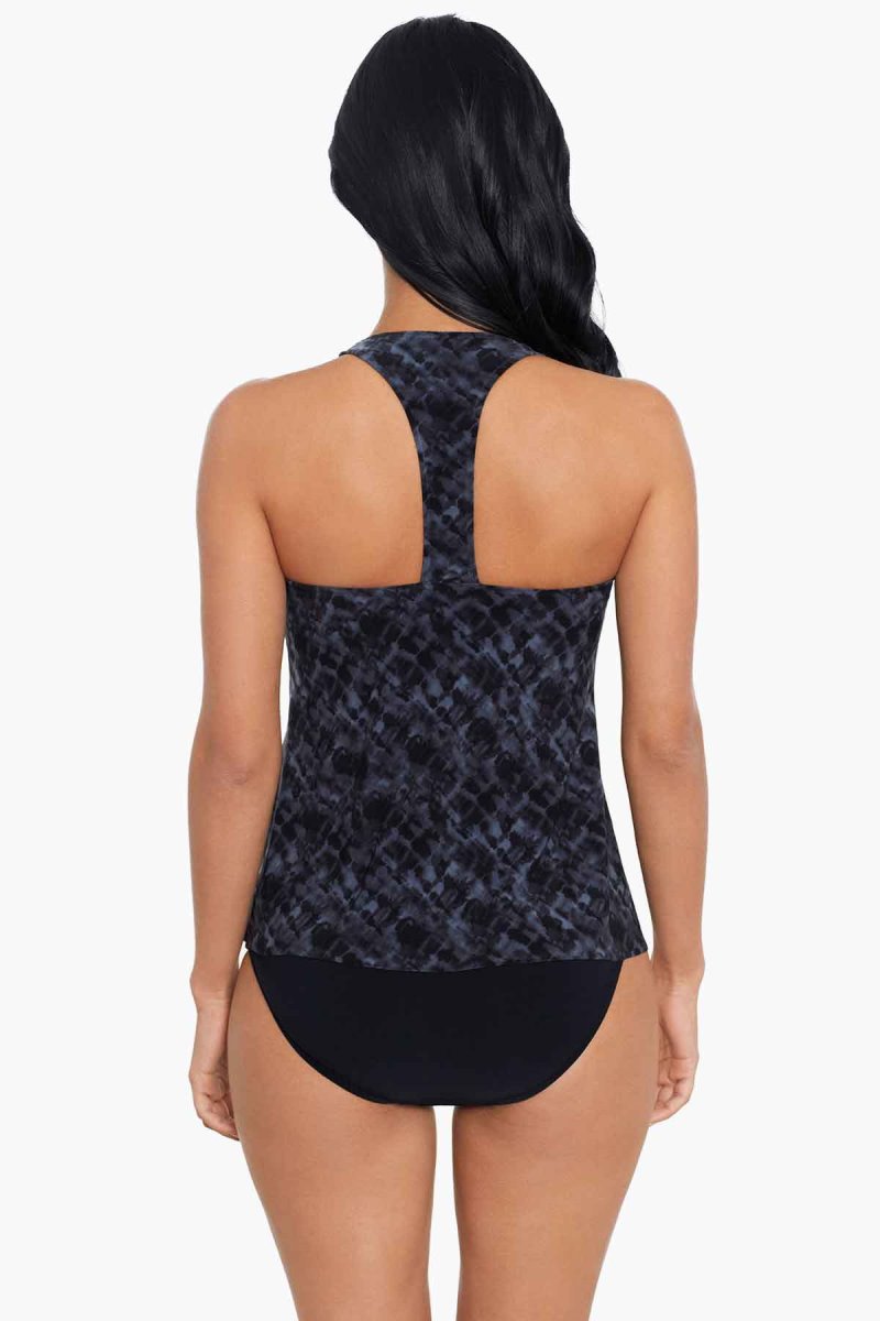 Women's Black / Multicolor Vera Cruz Taylor Tankini Tops - Miraclesuit USA | VJ598589B5