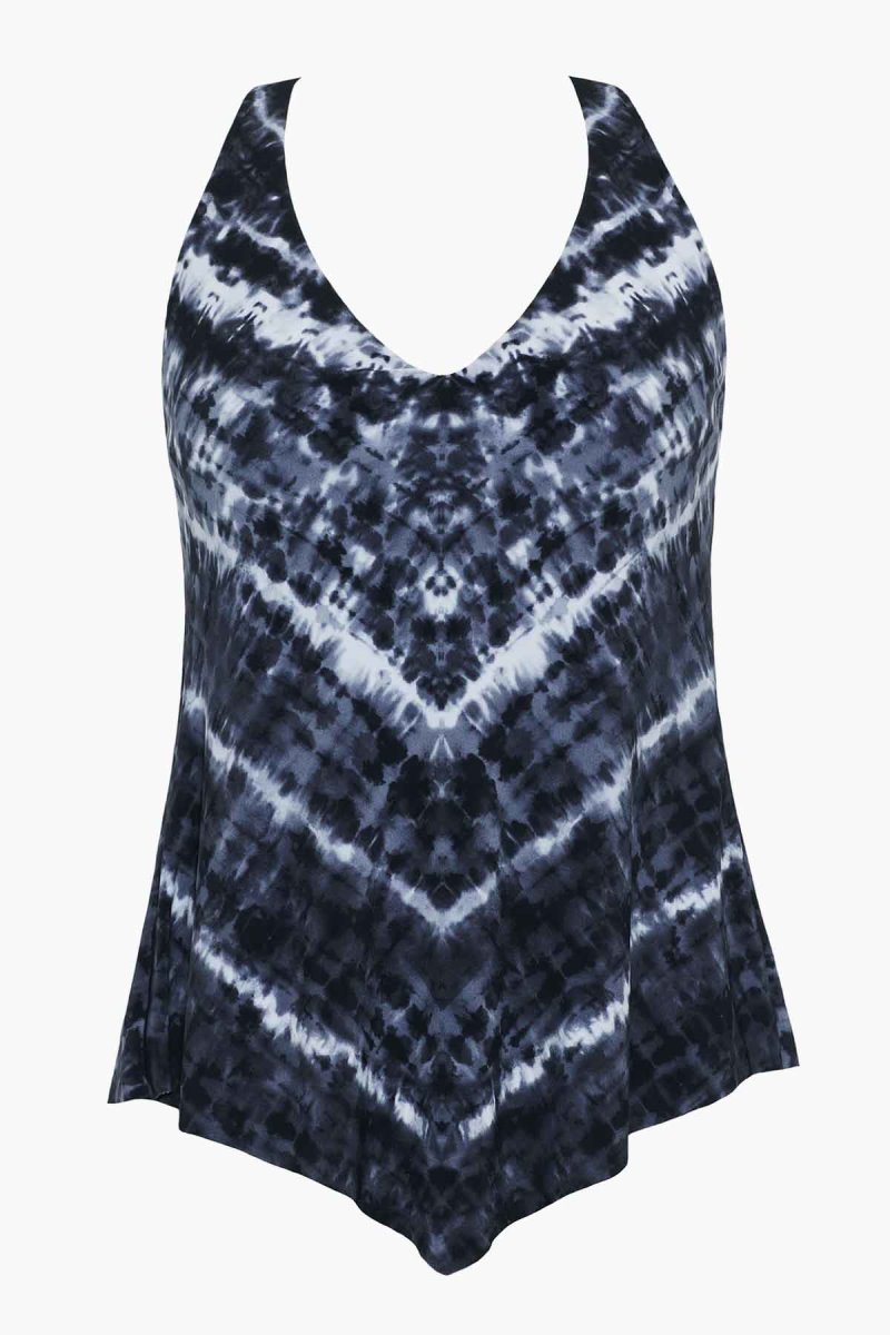 Women's Black / Multicolor Vera Cruz Taylor Tankini Tops - Miraclesuit USA | VJ598589B5