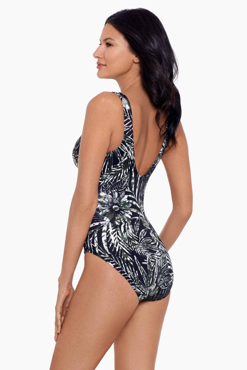 Women's Black / Multicolor Zahara Its A Wrap One Piece - Miraclesuit USA | DK835853D7